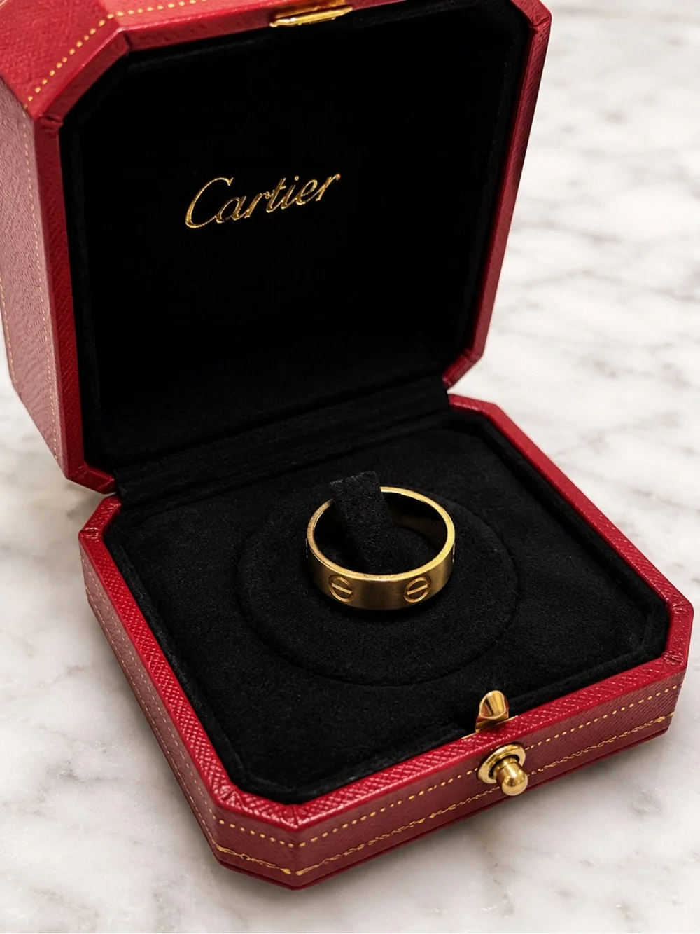 Cartier Love Ring Classic Model 18K Yellow Gold Size 54 w/ Box - Picture 1 of 3